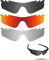 Anti-Saltwater Polarized Replacement Lenses for Oakley RadarLock Path Vented 3 Pair Pack