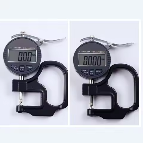 Syntek 0-10mm Electronic Digital Thickness Gauge 0.001mm/0.01mm Round Head Micron Thickness Indicato
