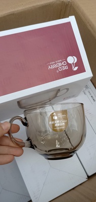 Cốc thuỷ tinh cao viền vàng chịu nhiệt 300ml [ BỘ 6 CỐC ]