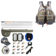Maxcatch Extreme Fly Fishing Rod and Reel Combo (6wt 9‘0“ 4pc Rod,5/6 Reel) & Fly Fishing Vest