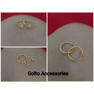 Children's Earrings Ring Light Gold 0.5 (Half) gram