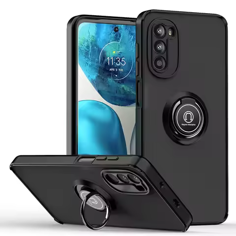 Fashion Model Ring Holder Hard PC Case For Motorola Moto G52 G22 G31 G41 G42 G60 G60S G20 Moto G52 S
