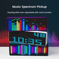 DIYMORE Dazzle Color RGB Music Spectrum Display LED Pickup Ambient Light Electronic Clock Sound Control Spectrum Level Indicator Rhythm Lights