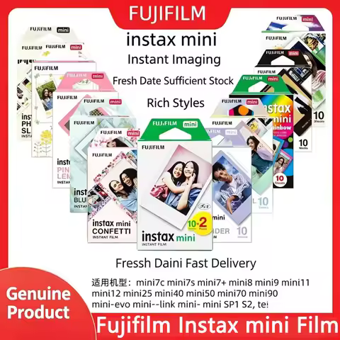 3 Inch Classic Fujifilm Instax Mini 12 11 Films White 10-20 Sheets For Instant Camera 7+ 8 9 25 40 7