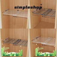 SIMPLE Kitchen Storage Rack, Extendable Black/White Plastic Cupboard Storage, Adjustable Multifunctional Organizer Shelf