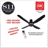 KDK 56 inch DC Motor Ceiling Fan W56WV *1 YEAR  LOCAL WARRANTY * Authorized Dealer * FAST DELIVERY