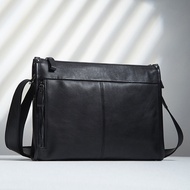 ผู้ชายสบายๆกระเป๋าสะพายไหล่กระเป๋าใส่นามบัตรหนังแท้กระเป๋าสะพายข้างความจุสูงคลาสสิก Messenger สำหรับ