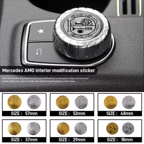 Car One-touch Start Cover Decoration Sticker 3D Aluminum Ignition Device Button Decal For Mercedes B