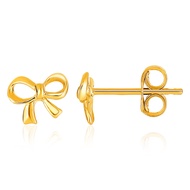 Nathalias NY ต่างหูโบว์มินิมอล ทองคำแท้ 14K แบบติดใบหู Bow Style Post Earrings(Pre order 10-12 days)