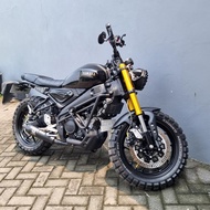 RC-POGUM XSR155 || Knalpot Custom RC-POGUM type RK-02 Black doff full system semi underbelly + db ki