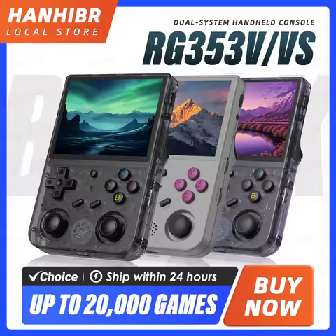 ANBERNIC RG353V RG353VS Handheld Game Console 3.5'' IPS Screen HDMI Output Android Linux OS Supports