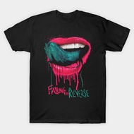 T-shirt music band falling in reverse lips