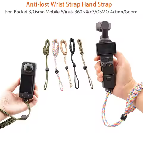 Hand Wrist Strap for DJI OSMO Pocket 2 3/Insta360 One X4/X3/OSMO Mobile 6 7 Gimbal/OSMO Action GoPro
