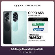 OPPO A58 Smartphone | 8GB RAM + 128GB ROM | 33W SUPERVOOC | 5000mAh Battery | 6.7" FHD+ Sunlight Display