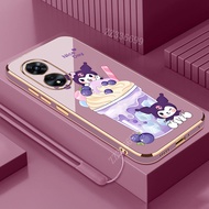 Casing OPPO A17 A18 A38 A97 Ice Cream Kuromi Phone Case soft Silicone protect