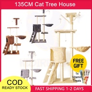 135cm Cat Tree House Cat Tower Rumah Kucing Cat House Cat Climbing Frame Big Cat Tree