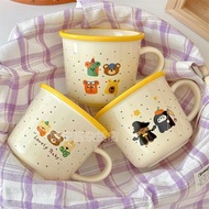 Cute bear mug Coffee mug Ceramic birthday gift Milk mug couple water cup