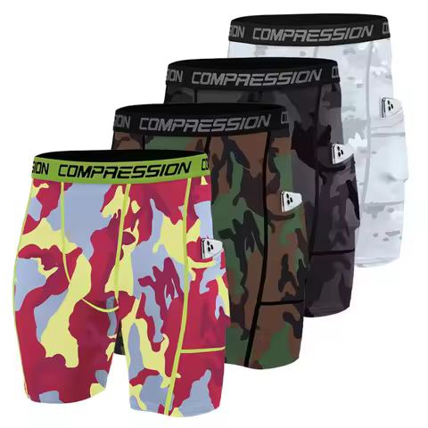 Men's Athletic Compression Shorts: Lightweight, Breathable & Quick-Drying for Running, Jogging, Walk
