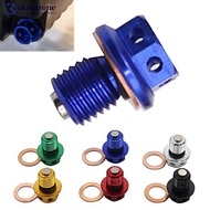 OKCATZONE M12 x 1.5 Magnetic Oil Drain Plug Bolt Screw Washer Gasket For Yamaha YZF-R3 YZF-R25 MT-03