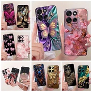 For Motorola Moto G56 Case MotoG86 Luxury Butterfly Painted Cover Soft TPU Phone Case For Motorola M
