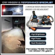 Breko Led Lattice Power Car Head Lamp Headlight  - Compatible With Mercedes Mb100 / Mb140D Van (2Doo