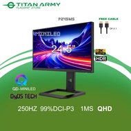 TITAN ARMY 25” DyDs QD-MiniLED FAST IPS QHD 250Hz OC 1ms 99%DCI-P3 HDR1000 Gaming Monitor (P245MS)