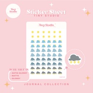 Weather Sticker, Icon Sicker, Aesthetic Journaling