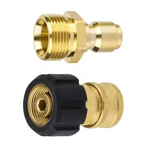 Swivel M22 To 1/4" Quick Connect Hitch For High Pressure Wash Gun To Hose Adaptor Connection