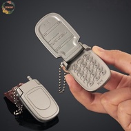 PEWANY Flip Phone Keychain, Alloy Y2K Mini Phone Model Pendant, Cool Goth Grunge Retro Hanging Folda