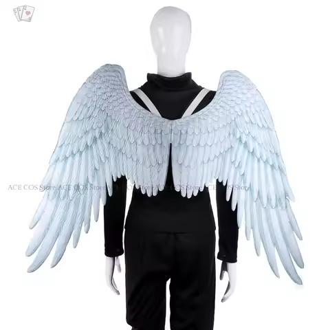 Hazbin Emily Hotel Cosplay Costume Seraphim Angel Halo Wing Women Fancy Dress Outfit Halloween Unifo