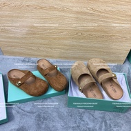 QC Fullbox 902 Gold Button Felt Shoes