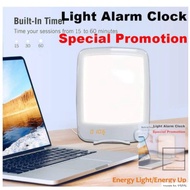 Warm Sunrise Wake Up Light Alarm Clock with Nature Sounds FM Radio Snooze Ambient Lamp Alarm Clock