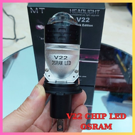 Bóng LED V22 H4 Siêu Sáng 60W DÀNH CHO XE MÁY– Tản Nhiệt Quạt Chống Nước IP67 – Lắp Nhanh Không Chế