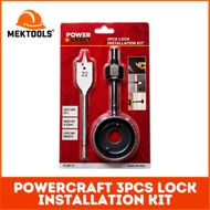 PowerCraft 3Pcs Lock Installation Kit (Hole Saw - 54mm , Wood Bit - 22mm And Hole Saw - Mandrel)