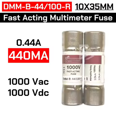 Original 10*35 10X35MM Fast-Acting Fuse 1000V DMM-B-44/100-R DMM-B-44/100 0.44A 440mA for Fluke Mult
