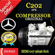 MERCEDES-BENZ C-CLASS C202 6PK 7SBU16C 1 PIN 3 LEG ORIGINAL DENSO ND COMPRESSOR/ KOMPRESOR (CAR AIRC