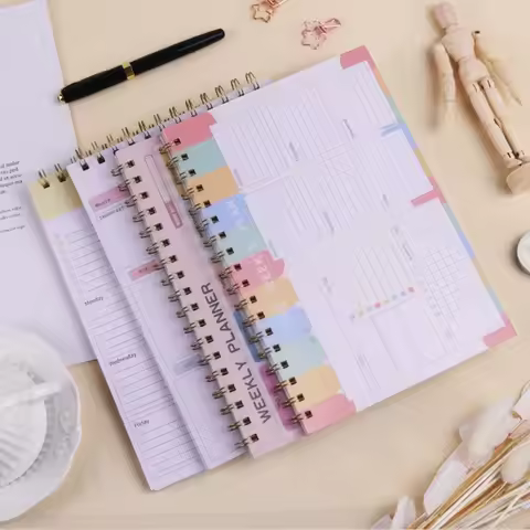 Spiral Notepad To Do List Notebook Plan Book Undated Schedule Book Delicate Stationery Weekly Planne