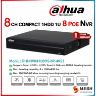 Dahua DHI-NVR4108HS-8P-4KS3 8-Channel 4K PoE NVR 8-Port 1080P IP Camera Recorder 4MP Lite H.265+ Sma