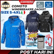COMOTO Unisex Jacket Windproof Jacket Motor (S-5XL) Waterproof Breathable Thin Sportswear Windbreake