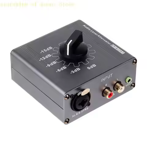 Professional Music Attenuator With 3.5Mm XLR 6.35Mm Inputs For Studio And Live Performances Adjustab