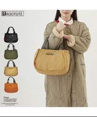 日本 全新 秋冬顏色系列 Rootote Deli Quilting Series Peanuts Snoopy 史努比 便攜 刺繡 手提袋 單肩袋 購物袋（需訂購， 四個顏式可供選擇）