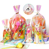 100pcs hologram Cookies candys plastic Packaging bag Children's Day birthday dessert Christmas gift wrapper