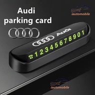 Audi Car Temporary Parking Card Luminous Phone Number Card Plate Sticker For Audi A3 8l A1 Q5 TT mk2