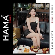 HAMA STORE H144 mixed cup dress - Luxurious cotton design