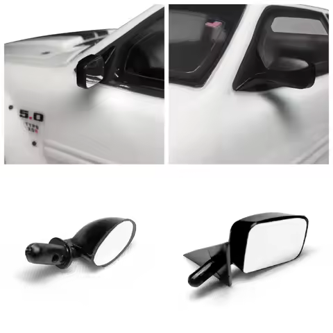 FOR 1/10 RC Model Car Drift Body Shell and Simulation Modified Rear-view Mirrors & Steering Rear-vie