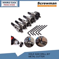 Screwman HSS Hole Saw Drill Bit Metal Cutter (Drill Round Shape)