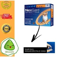 Nexgard Spectra XS For BB 2-3,5KG Dog Flea Medicine Xtra Small Repack