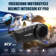 Freedconn KY PRO Bluetooth 5.0 Motorcycle Intercom Helmet Headset 6 Riders Group Talking FM Radio Wa