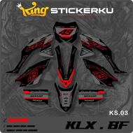 KLX BF striping decal - KLX BF decal custom fender board RMZ KS.03