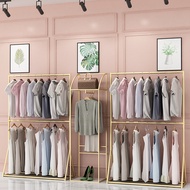 Clothing Store Double-Layer Display Rack Hanger Liftable Women's Clothing Store Golden Children's Cl